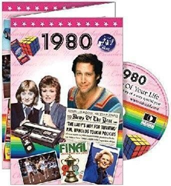 1980 Time Of Your Life - A Fabulous Visual History Of A Very Special Year - Deluxe Greeting Card & Full Length DVD Birthday