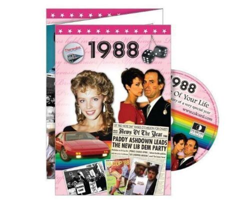1988 Time Of Your Life - A Fabulous Visual History Of A Very Special Year - Deluxe Greeting Card & Full Length DVD Birthday