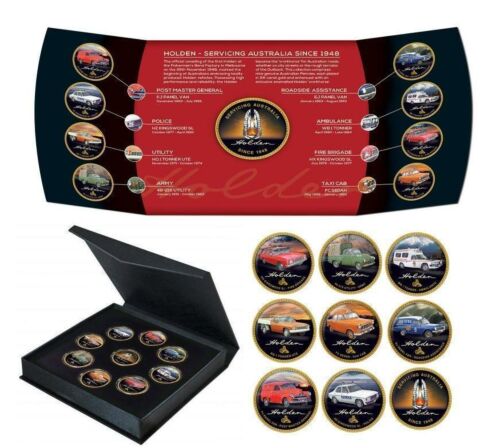2018 Holden Workhorse Enamel Penny Collection Comprises Nine Gold-Plated, Enameled, Full-Colour Australian Pennies 