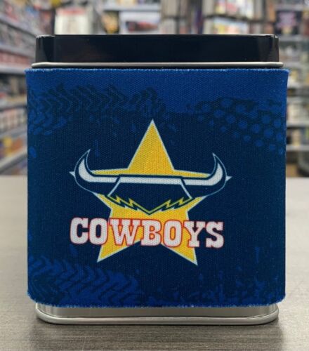 North Queensland Cowboys NRL Team Logo Square Tin Money Box With Coin Slot
