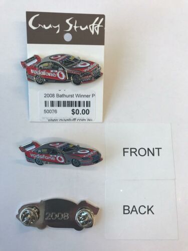 2008 Bathurst Winner Lowndes/Whincup Ford Falcon Pin Badge - NOT FOR SALE