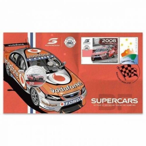 2020 50c ATTC 60 Years Of Supercars BF Falcon 2008 Stamp & Coin Cover PNC