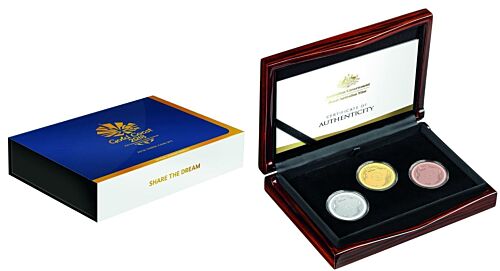 2018 XXI Commonwealth Games – Three Coin Set $1 $5 $10 Royal Australian Mint RAM 