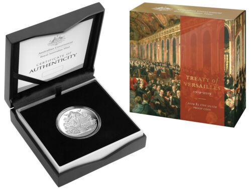 2019 $5 Centenary of the Treaty of Versailles Silver Proof Coin Royal Australian Mint RAM