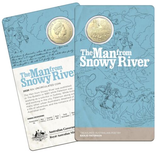 2020 The Man From Snowy River By Banjo Paterson 50c Uncirculated Coin RAM