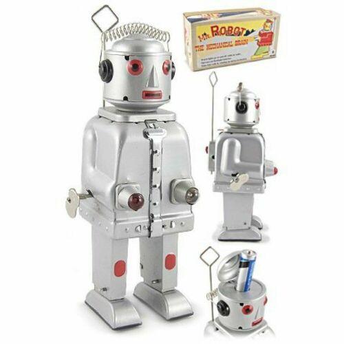 Mr Robot The Mechanical Brain Tin Battery Operated 22cm Robot Toy