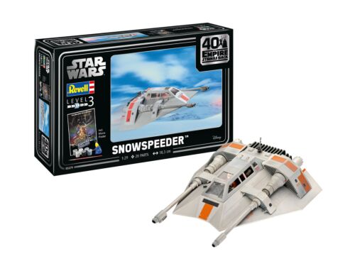 Revell Star Wars Snowspeeder The Empire Strikes Back 40th Anniversary 1:29 Scale 28 Part Plastic Model Kit 