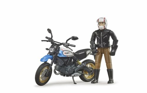 Bruder Scrambler Ducati Desert Sled Motorcycle Including Rider 1:16 Scale Plastic Model