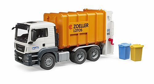 Bruder MAN TGS Rear-Loading Zoeller Lotos Garbage Truck 1:16 Scale Plastic Model Truck