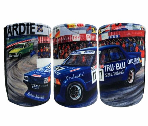 Ford Falcon Dick Johnson Tru-Blue Can Cooler / Stubby Holder - Artwork By Jenny Sanders