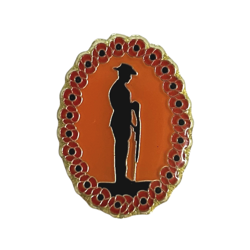 Going Down Of The Sun Poppy ANZAC Day Lapel Pin Badge