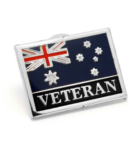 Australian Flag Veteran Lapel Pin Badge On Card