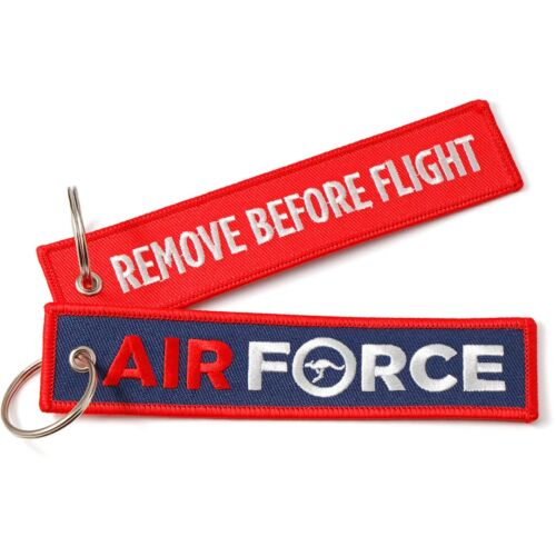 Air Force RBF Remove Before Flight Fabric Bag Tag Keyring Kering