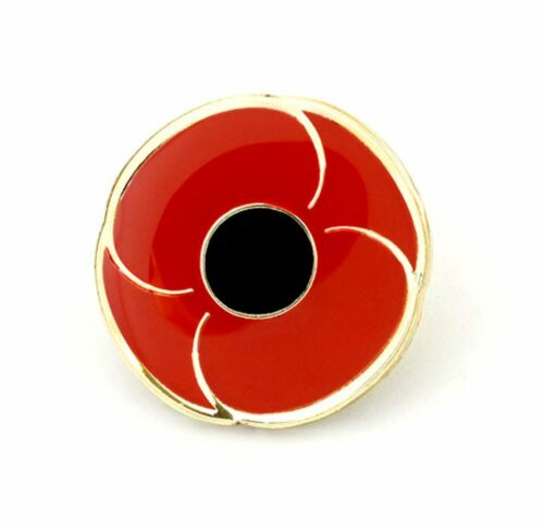 Red Poppy 2D Poppy Recollections Lapel Pin Badge On Card