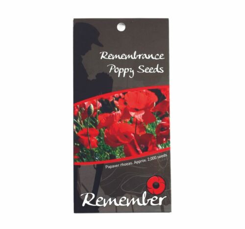 Remembrance Poppy Seeds Papaver Rhoeas Approximately 2,000 Seeds Per Pack Poppy Recollections