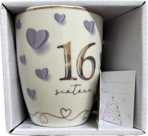 16th Sixteen Happy Birthday Sweet Heart 360ml Coffee Mug
