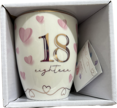 18th Eighteen Happy Birthday Sweet Heart 360ml Coffee Mug