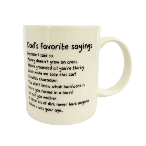 Dad's Favorite Sayings 360ml Ceramic Coffee Tea Mug Cup