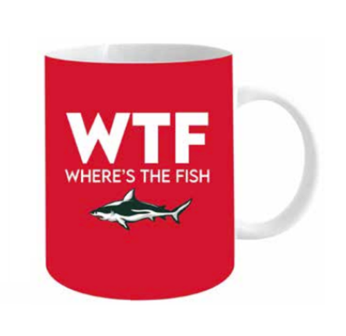 WTF Where's The Fish Giant 800ml Ceramic Coffee Tea Mug Cup
