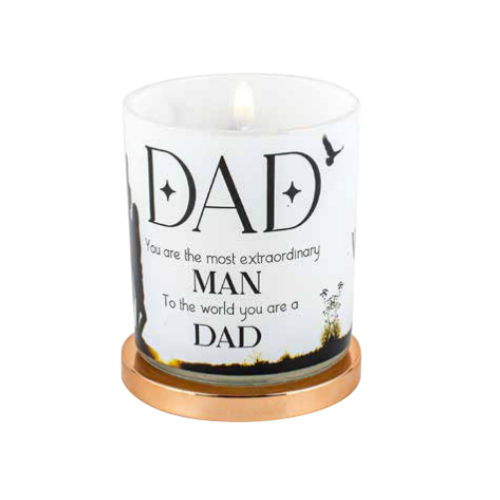 Dad Words of Inspiration Vanilla Scented Single Wick Candle