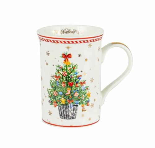 Oh Christmas Tree Joyful Celebrations 310mL New Bone China Coffee Tea Mug Cup