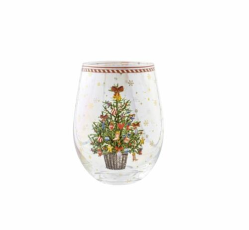 Oh Christmas Tree Joyful Celebrations 600mL Stemless Wine Glass