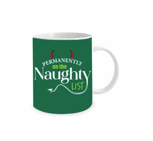 Permanently On The Naughty List Novelty Christmas 350mL Coffee Mug Tea Cup