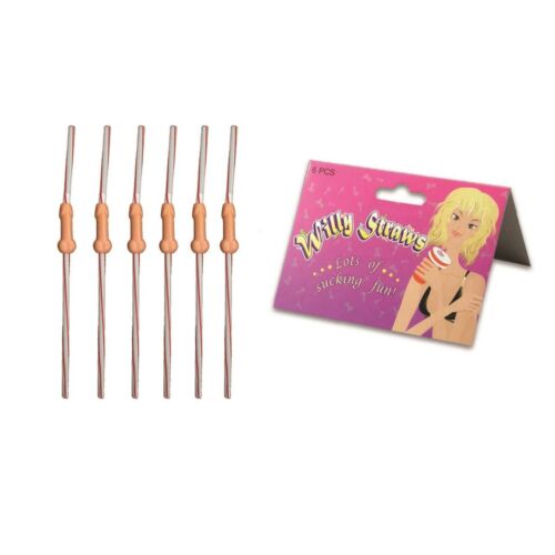 Willy Straws Pack Of 6 Bendy Straws With Willy Pecker Penis Bachelorette Hens Night 18+ Adults Only