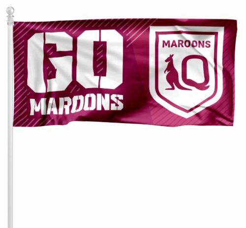 Queensland QLD Maroons NRL State Of Origin SOO Large 90cm x 180cm Pole Flag 