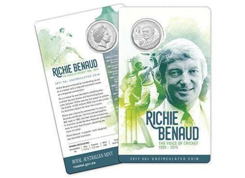 2017 Richie Benaud The Voice of Cricket 1930-2015 50c Uncirculated Coin Royal Australian Mint RAM