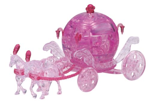 Pink Royal Carriage 3D Crystal Jigsaw Puzzle 67 Pieces Fun Activity DIY Gift Idea