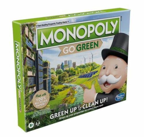 Go Green Eco-Friendly Edition Monopoly Board Game Fast Dealing Property Trading Game