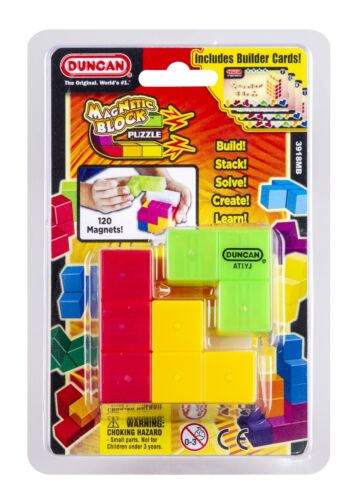 Duncan Magnetic Block Colourful Puzzle Build, Stack, Solve, Create, Learn Ages 3+