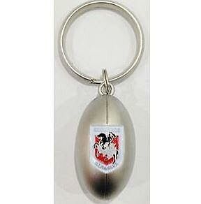 St George Dragons NRL Team 3D Silver Football Key Ring Keyring Chain