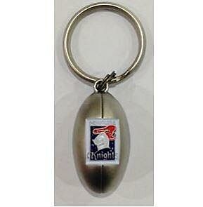 Newcastle Knights NRL Team 3D Silver Football Key Ring Keyring Chain