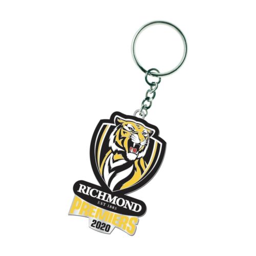 Richmond Tigers 2020 AFL Premiers Team Logo Keyring Key Ring