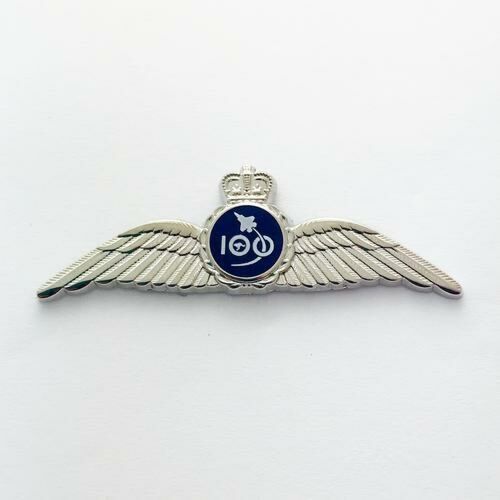 Air Force 100 2021 Centenary RAAF Double Wing Silver Pin 