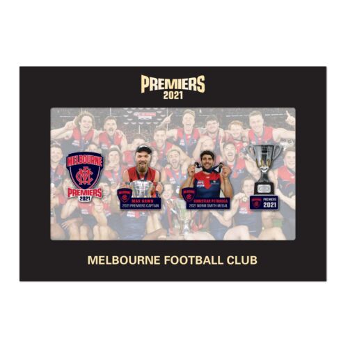 Melbourne Demons 2021 AFL Premiers Set of 4 Logo Captain Norm Smith Trophy Pin Badges in Presentation Box 