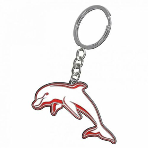 Dolphins NRL Metal Team Logo Key Ring Keyring Chain 