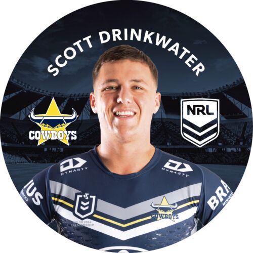 North Queensland Cowboys NRL Team Logo Scott Drinkwater Player Image Bar Pin Button Badge