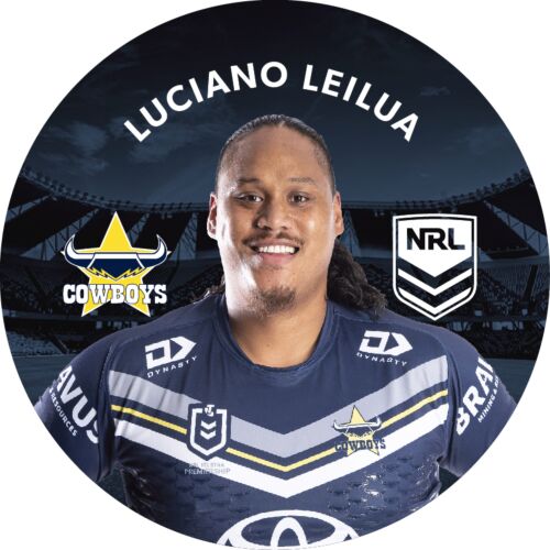 North Queensland Cowboys NRL Team Logo Luciano Leilua Player Image Bar Pin Button Badge