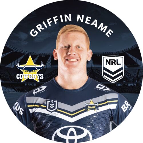 North Queensland Cowboys NRL Team Logo Griffin Neame Player Image Bar Pin Button Badge