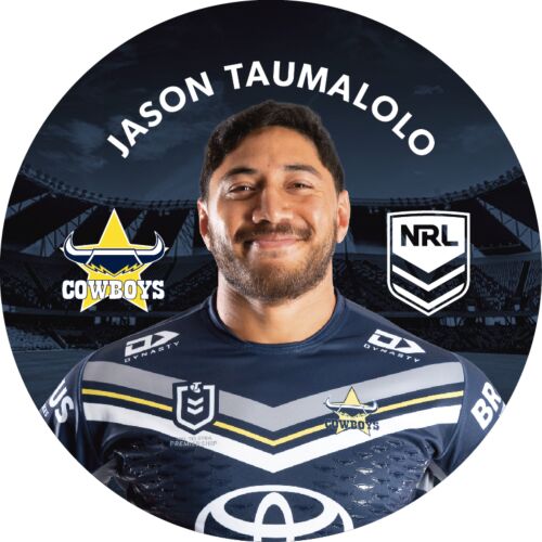 North Queensland Cowboys NRL Team Logo Jason Taumalolo Player Image Bar Pin Button Button Badge