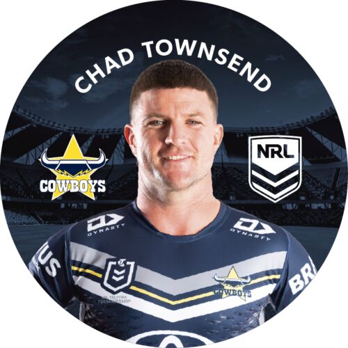 North Queensland Cowboys NRL Team Logo Chad Townsend Player Image Bar Pin Button Badge