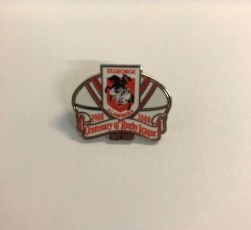 St George Illawarra Dragons NRL Centenary 1908-2008 Metal Lapel Pin Badge