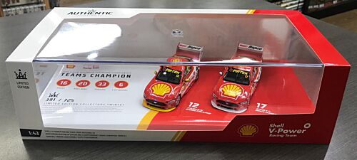 2019 #17 Scott McLaughlin #12 Fabian Coulthard Shell V-Power Racing Team Champion Twinset Ford Mustang GT Supercars 1:43 Scale Model Cars