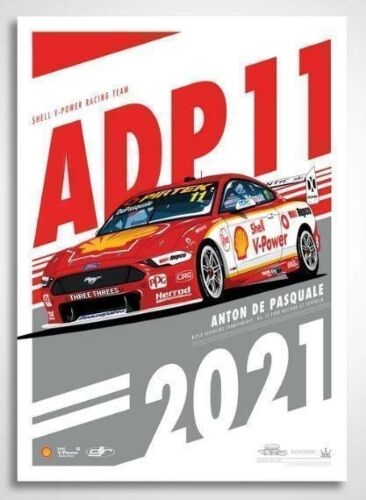 Shell V-Power Racing Team Anton De Pasquale 2021 Season Limited Edition Print Rolled Poster