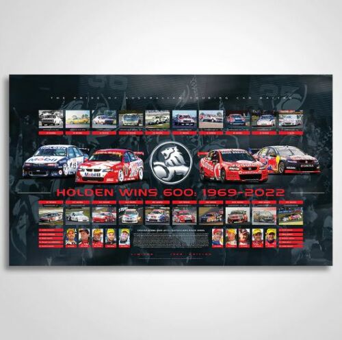 Holden Wins 600: 1969-2022 Limited Edition Print Rolled Poster