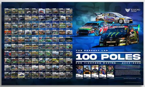 PRE ORDER - The Perfect Lap - 100 Poles For Tickford Racing Limited Edition Print Rolled Poster (Full Price $89.99)