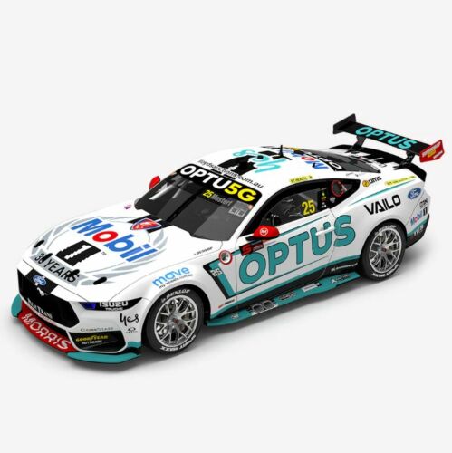 PRE ORDER $50 DEPOSIT - 2023 Repco Supercars Championship Season #25 Chaz Mostert Mobil 1 Optus Racing Ford Mustang GT 1:18 Scale Model Car (*FULL PRICE - $275.00*)